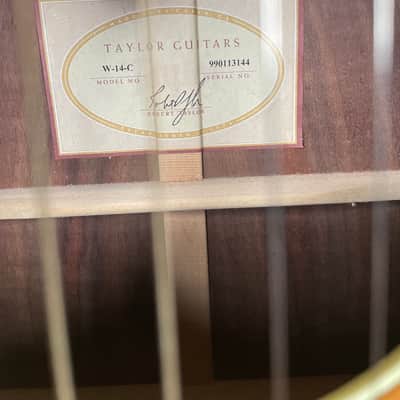 Taylor W14C 1999 Western Red Cedar / Figured Claro Walnut w/ OHSC & Fishman Pickup image 3