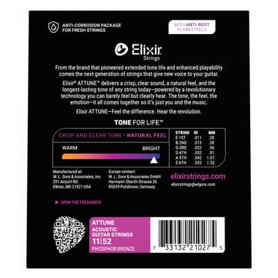 Elixir 21027 Attune Acoustic 11-52 - Acustic Guitar Strings image 3