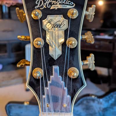 D'Angelico Excel EX-SS Semi-Hollow with Stop-Bar Tailpiece, Gold Hardware 2010s - Grey Black image 16