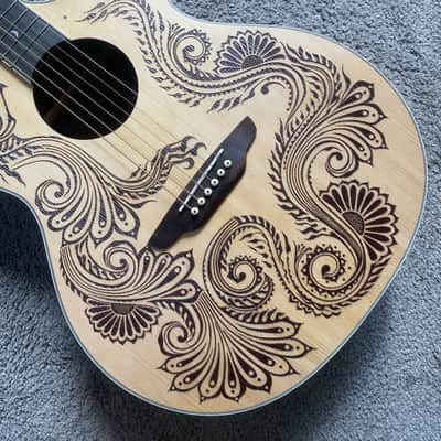 Luna 40 Inch Acoustic Guitar, Spruce Top, Mahogany Body, Pau Ferro Fingerboard image 6