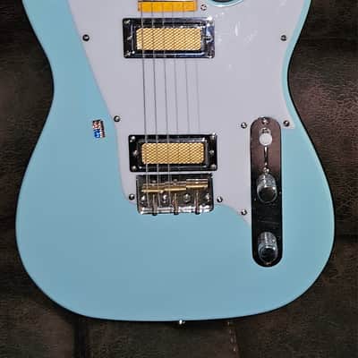Partscaster Telecaster gold foil style 2023 - Daphne Blue image 6