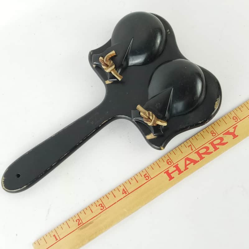 *Slingerland Double-Castanets Wood Handle Pentagram *Star* Stamp Vintage 50s USA image 1
