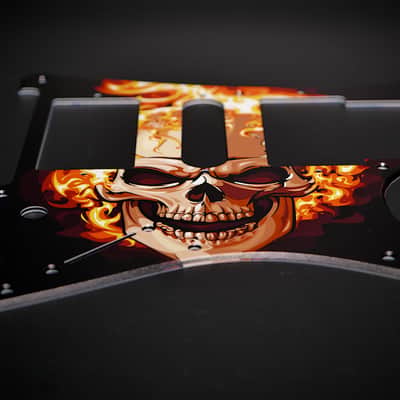 Burning Skull / Ibanez Pickguard / RG350 / JEMJR / Graphic / Stormguitar image 2