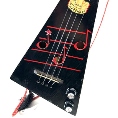 The Singing Treholipee electric ukulele uke ukulele bizarre and strange The Dark One 1969 - Black and Red image 10