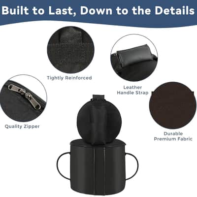 5-Piece Drum Bag Set for 14" Snare, 12" Tom, 13" Tom, 16" Floor Tom, 22" Bass Drum, Drum Cases with Carry Handles, Lightweight Drum Set Bags for Travel & Storage(5 Pieces) image 3