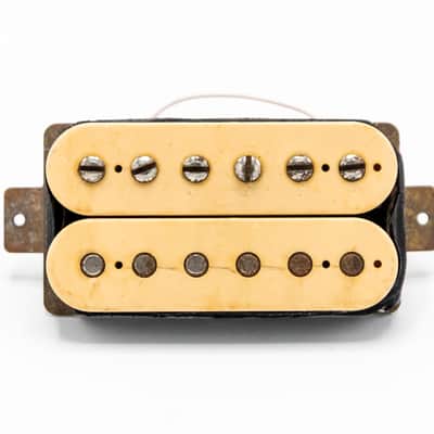 1970s Dimarzio PAF Vintage Humbucker Electric Guitar Pickup Double Cream Bobbin, Square Legs image 1