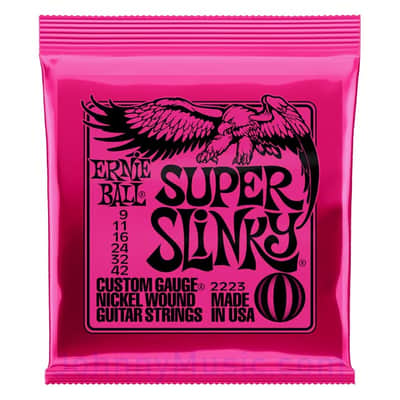 Super Slinky Nickel Wound Electric Guitar Strings 9-42 Gauge Set - world standard special-tempered+tinned steel & ni-plated wrap on steel hex core image 1