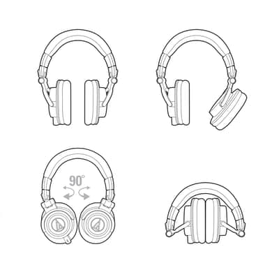 Audio-Technica ATH-M50x Professional Monitor Headphones image 8