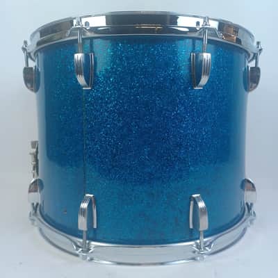 WFL Drums 12x15"Marching Snare Drum Blue Sparkle Chrome Ludwig 3ply African Mh50 image 5