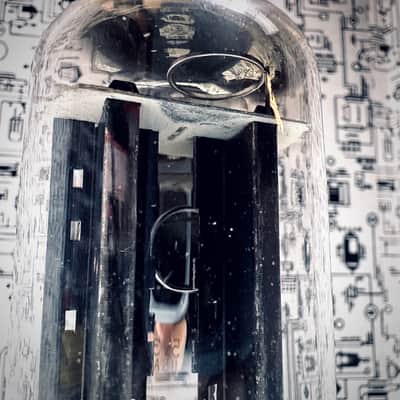 Sylvania 5V3 Rectifier Tube 1960 Black Plates - Tested image 7