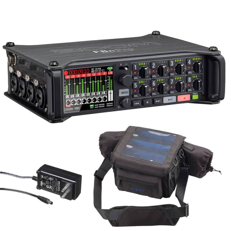Zoom F8n Pro 8-Input / 10-Track Multitrack Field Recorder Bundle with Zoom PCF-8N Protective Case (2 Items) image 1