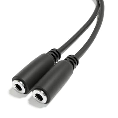 ExcelValley [Black] 5-Pack - Mono Splitter Y Patch Cables - TS 3.5mm 1/8" Eurorack Synth Synthesizer image 5