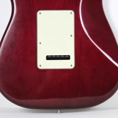 1998 Vintage Fender American Deluxe Stratocaster Crimson Transparent Red with Maple Fretboard Noiseless Pickups Strat USA 1990s image 12