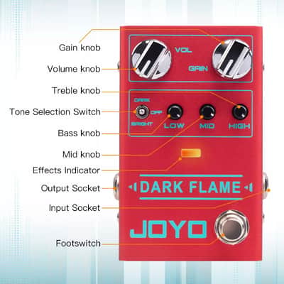 JOYO R-17 Distortion Pedal High Gain Metal Pedal Suit for Riff or Solo Play, FREE PICK + HOLDER+ FREE SHIP USA image 11