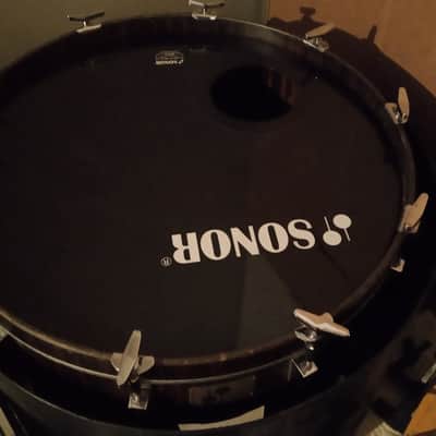 24x18 Sonor Signature bass drum in Ebony Makassar image 3