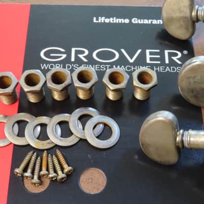 aged GROVER nickel Rotomatic tuners RELIC 4 Les Paul 335 SG 102-18N 18:1 image 5