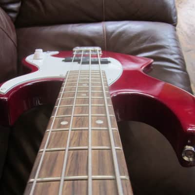 J. Reynold 4-String Electric Bass - Red/White image 7