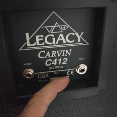 Carvin Legacy Steve Vai C412 4x12 Guitar cabinet With Eminence Legend Speakers  Black And Brown Tolex image 4