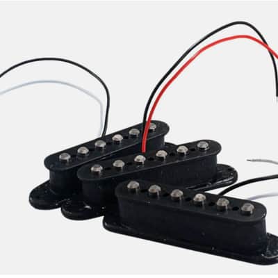 set of hot alnico 5 single coil pickup set for Strats black color Hot Pickups image 1