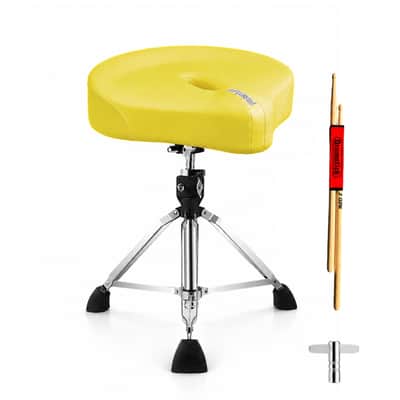 5 Core Drum Throne w 4.5" Padded Stool Adjustable Drummer Chair image 2