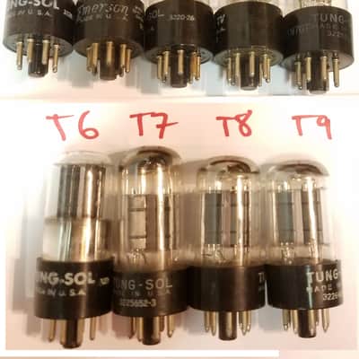 Tung-Sol ONE (1) 6SN7GTB AT1000 Weak Vacuum Tube T7 tall glass dual triode 1956-1961 image 3