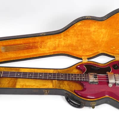 1961 Gibson EB-3 - Cherry Finish - First Year Example - Original Black Pebble Case image 18