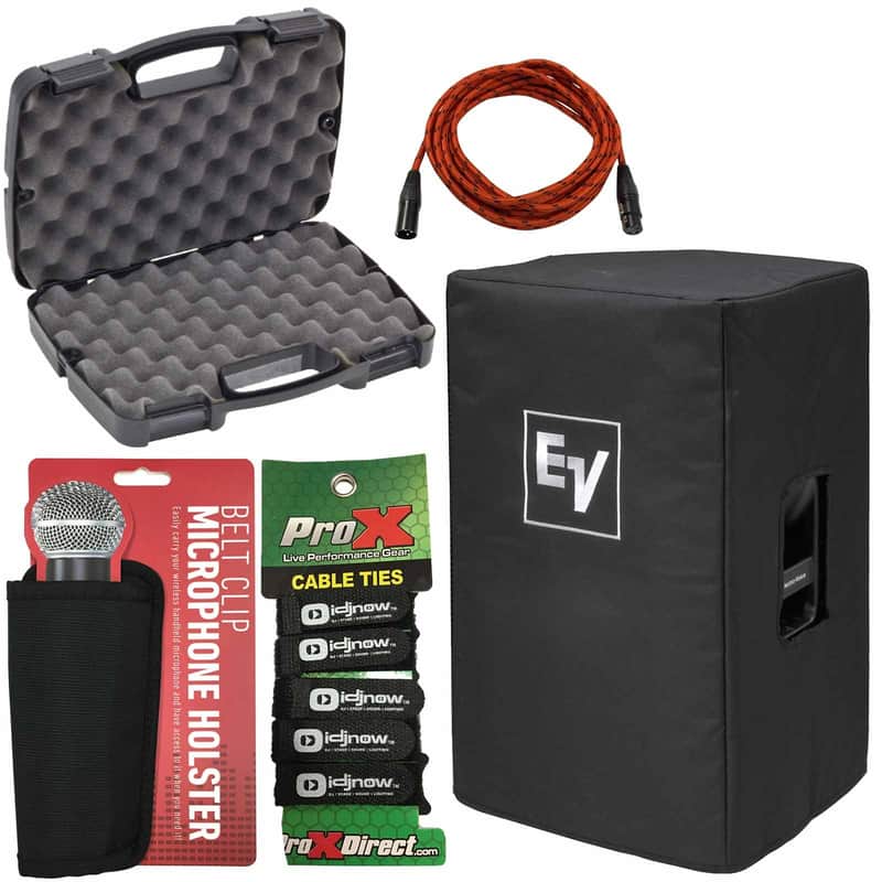 Electro Voice ETX-12-CVR Speaker Covers + Case + XLR Cables image 1