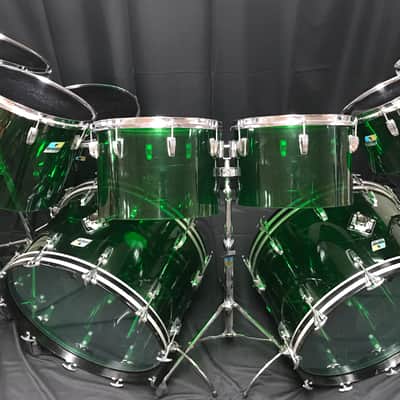 Ludwig  Green Vistalite Power Factory Drum Set image 2