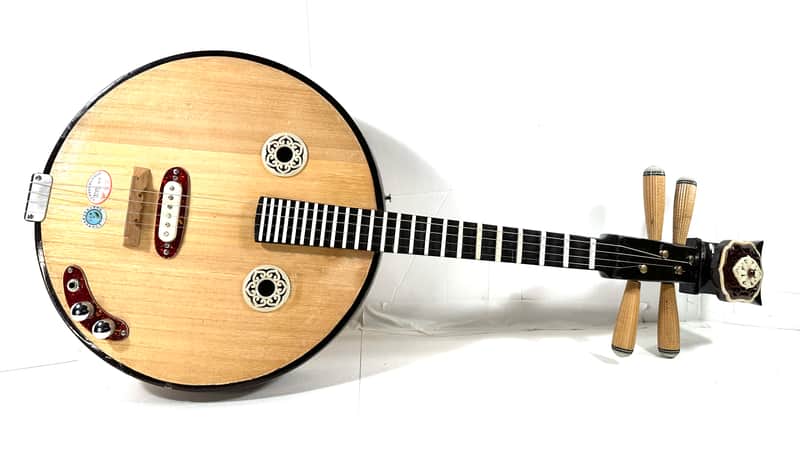 Awesomesauce electrified Yueqin electric noise instrument The Electric Moon Lute 2025 - Wood image 1
