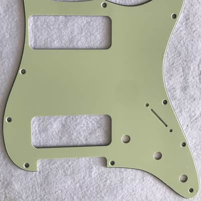 For Fender Stratocaster Strat P90 2 Pickup Guitar Pickguard,3 Ply Vintage Green image 1