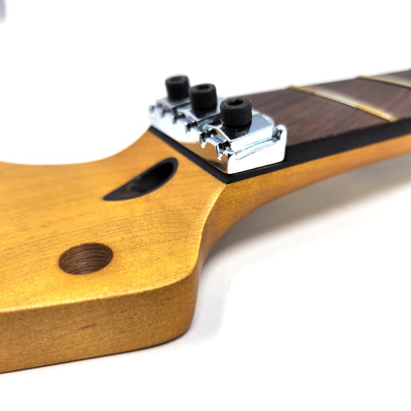 Brio Floyd Rose Nut Locking Nut S-Style Guitar Neck Rosewood Neck 12" Radius 10  mm Holes 22 Frets Satin Finish image 1