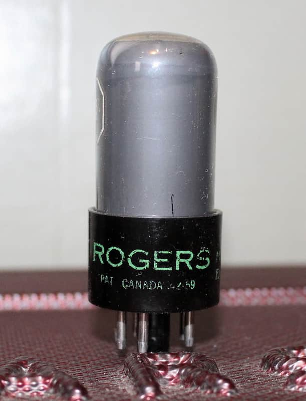 MAZDA 6V6GT FRANCE VT-107 FR3 BLACK PLATE BOTTOM GETTER TEST NOS+ VINTAGE 1959 FOR ROGERS image 1