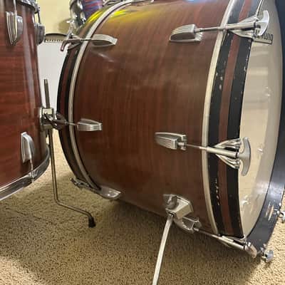 Ludwig 14/18/24 Drum Kit Vintage Mid - 1970’s - Mahogany Cortex image 4