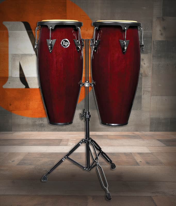 Latin Percussion LP Aspire 10 - 11" Conga Set - Oak Dw Black w/ Stand (LPA646-DW) image 1
