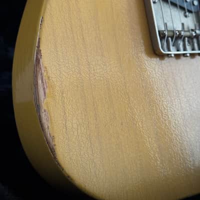 Whitfill T Custom Shop Boutique Relic Telecaster Lightweight Swamp Ash Blackguard, 3,06kg, 10" Radius uvm. 2021 - Aged Butterscotch Relic image 23