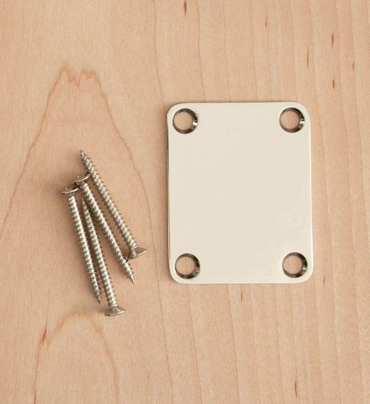 Genuine Tone Ninja 4 Bolt Neck Plate with screws. Nickel image 1