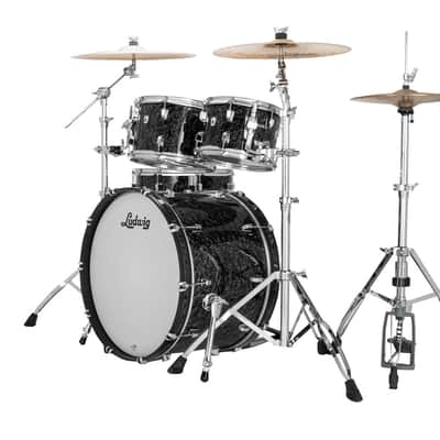 Ludwig Neusonic Mod2 4-Piece Shell Pack 10/12/16/22 (Ebony Pearl) image 2