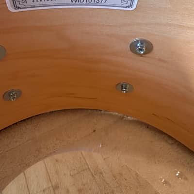 Ludwig 110th anniversary aged exotic 6.5 x14 snare drum - Natural image 11