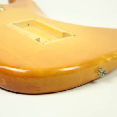 1973 Fender Stratocaster Body Olympic White 4.5lbs Nicotine Yellow 1970's Vintage Strat image 17
