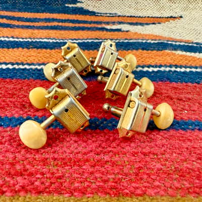 Vintage 1950's Guild Kluson "No-Line" Gold Guitar Tuners X-350 Aristocrat Rare image 3