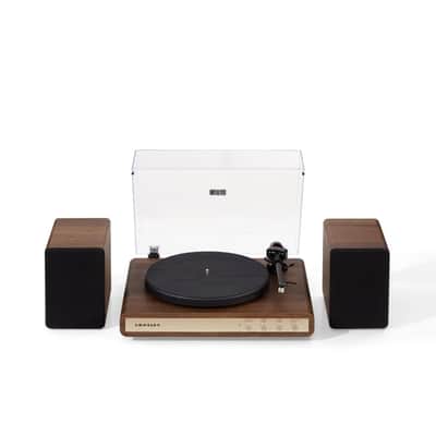 Crosley C65  Record Player with speakers system Belt-Drive 2-Speed  Turntable Record Walnut and Gold- NEW image 13