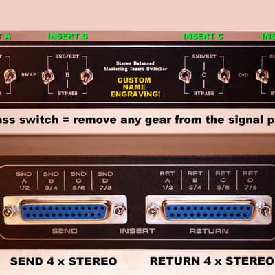 4 x Stereo Mastering Insert Bypass Switch Flip Swap sequence Analog Switcher image 3