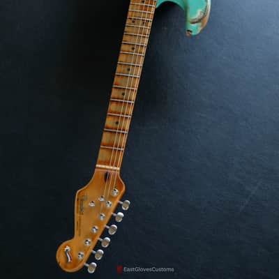 Fender American Stratocaster 40th Anniversary Seafoam Green Made in USA Heavy Aged Relic image 11