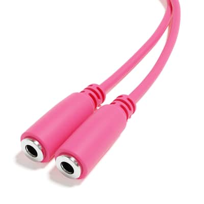 ExcelValley [Pink] 5-Pack - Mono Splitter Y Patch Cables - TS 3.5mm 1/8" Eurorack Synth Synthesizer image 5