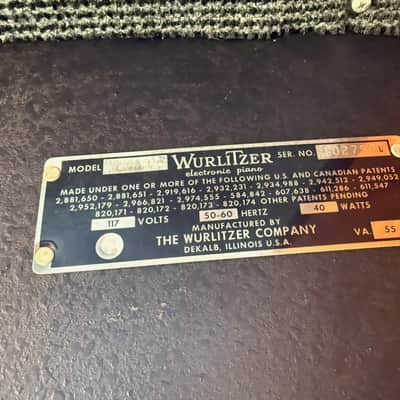 Vintage Wurlitzer 214A Electric Piano, Serviced, Built-In Speakers image 8