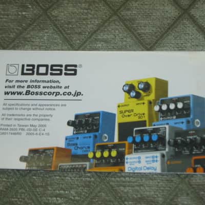 very lightly handled / very clean Boss Product Lineup 2005 Vol.1 (fold open product catalog - fully open it is 14 inches L x 10 inches W), printed in Taiwan 2005 image 2
