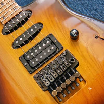 Music Works Super Strat - Jim Foote late 80-s Sunburst image 7