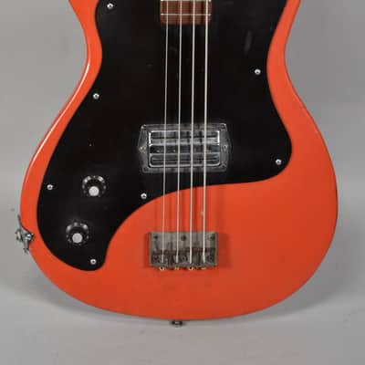 1960s Vox Clubman Red Finish Left-Handed 4 String Electric Bass image 2