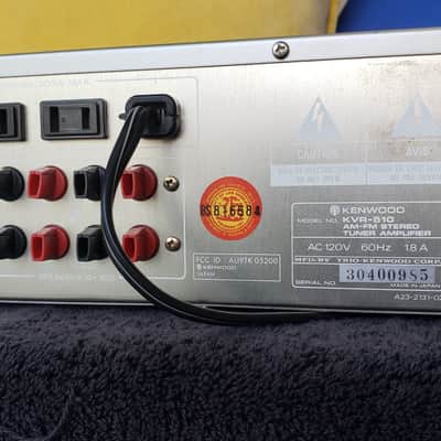 Kenwood KVR-510  Audio/Video Receiver image 9