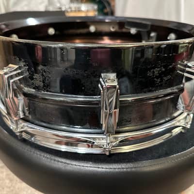 Ludwig Pointy B/O Badge 1970s 70’s 5x14 Black Beauty Snare Drum 1977-1979 image 4